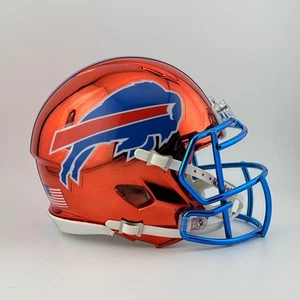 Buffalo Bills CUSTOM Red Chrome Mini Football Helmet - Picture 1 of 3