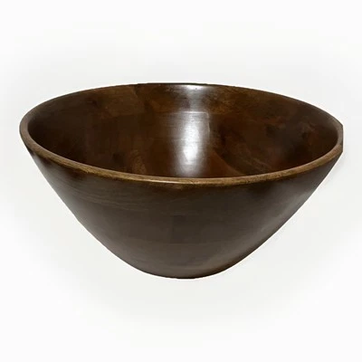 Williams Sonoma Cocina Abierta Grande Ensaladera de Madera 14”x6” Mancha Oscura Seguro para Alimentos Foto 1 de 4