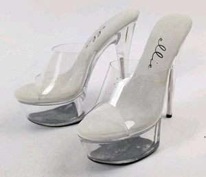 Exotic Stripper 6" Stiletto Platform Lap Dance Mule Pole Dancer Shoes Size 6 - Picture 1 of 21