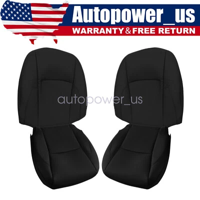 For 2007-2012 LEXUS ES350 Front Both Side Leather Perforated Seat Cover Black - Image 1 of 4