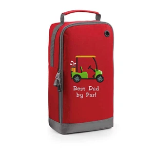 Customised golf shoe bag- embroidered with your text or name father's day, - Picture 1 of 24