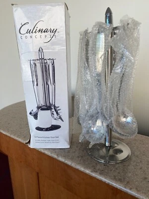 Culinary Concepts 6-piece kitchen tool set, 18/8 mirror-polished stainless steel - Image 1 of 4