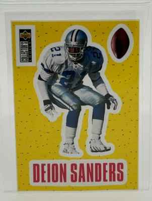 1996 Upper Deck Collector's Choice Play Action Stick Ums #S8 Deion Sanders - Image 1 of 2