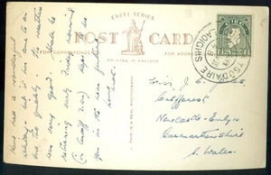 Ireland 1948 PMK Cúil an tSúdaire Dún Laoghaire view postcard mailed to S.Wales. - Picture 1 of 2