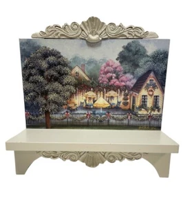 Longaberger Baskets Gail Duke Collectible Shelf W/ Reversible Background 1997 - Picture 1 of 6