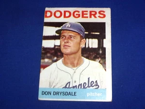 Rare 1964 Topps DON DRYSDALE #120 Baseball Card L.A. Dodgers, Good - Picture 1 of 2