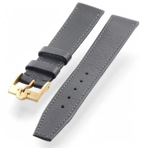 16 mm Echt Omega Schwarz Vintage Kalbsleder Uhrenarmband Band und Schließe - Bild 1 von 7