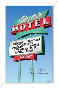 Neon Sign,Neon,sign,art,Mesa,Route 66,Travel,roadside,nostalgia,Motel,Starlite - Picture 1 of 2