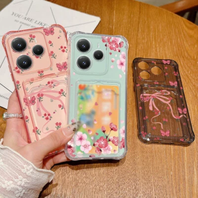 For Xiaomi Redmi Note 13 12 11 Pro 14T 14C Shockproof Card Slot TPU Case Cover - Image 1 of 4