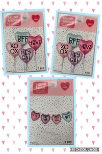 Neu mit Etikett Ballonstrauß & Banner XOXO BBF GIRL POWER PINK - Bild 1 von 5