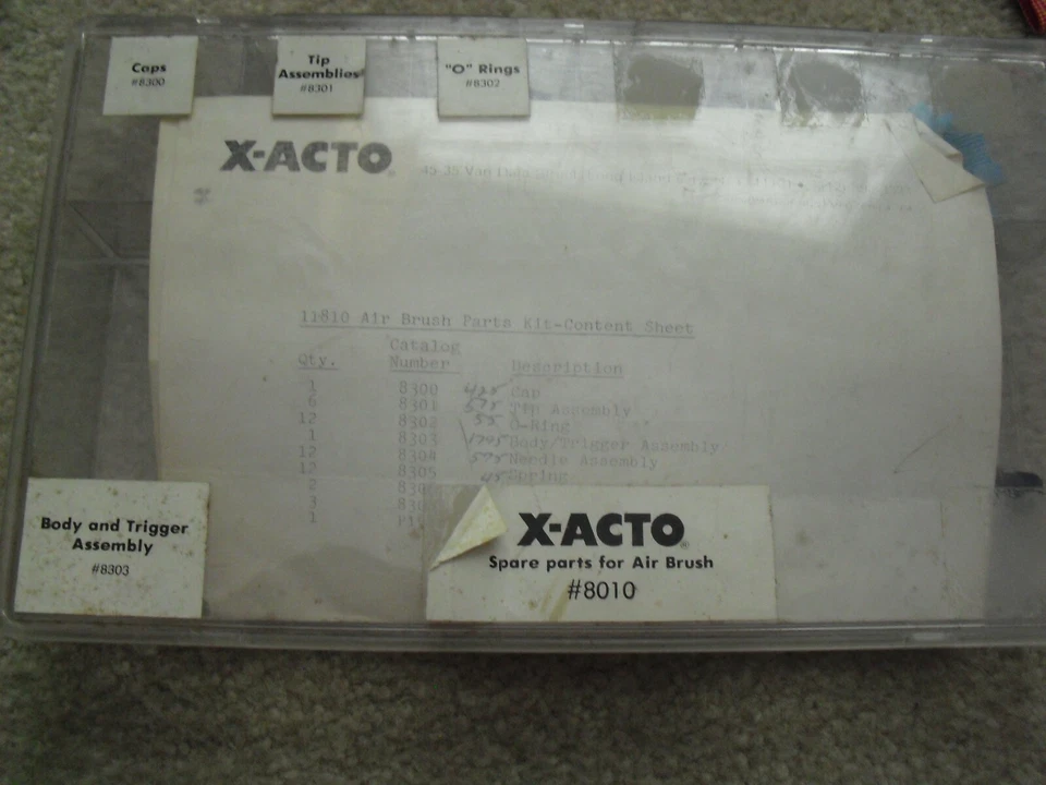 Vendor Box Lot of X-Acto Accessories for 8010 Air Brush NIB - Image 1 of 2