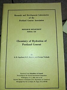 Book Cement Pca M 153 Chemistry of Hydration of Portland cement 1960