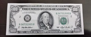 1993 Rare $100 Federal Reserve Note Very Good Condition B26731905B Series D1 - Picture 1 of 2