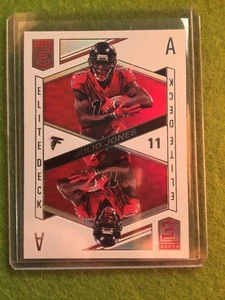 JULIO JONES REFRACTOR PRIZM ACE ATLANTA FALCONS 2018 Donruss Elite Deck #ED-5 SP - Picture 1 of 12