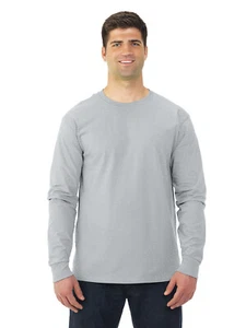 Fruit Of The Loom Adult HD Cotton Long Sleeve Crew T-Shirt - Picture 1 of 42