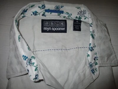 Reyn Spooner Men's XL Cotton Long Sleeve Flip Cuff's Shirt Gray Button Up Foto 1 de 4