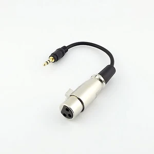 2x XLR 3 Pin Female to 3.5mm Male Port Stereo Audio Decoder Amplifier Cable 6 in - Picture 1 of 5