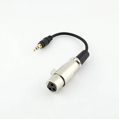 2x XLR 3 Pin Female to 3.5mm Male Port Stereo Audio Decoder Amplifier Cable 6 in - Image 1 of 4