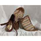 Charming House Of Harlow 1960 Brown Multicolor Weave Braided Shoes