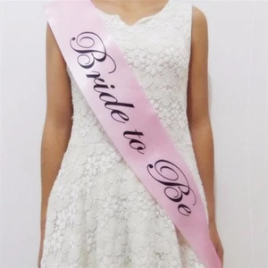 Bride to Be Sash, Bachelorette Hen Party Bridal Shower Supplies Wedding Decor - Picture 1 of 7