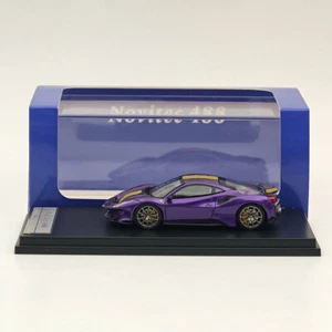 1:64 Ichilan Ferrari Novitec 488 Pista Purple Super Racing Sports Model Diecast - Picture 1 of 8