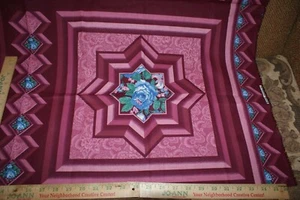 Panel de tela almohada azul rosa flor estrella 8 puntos estrella Bethlehem Star envío rápido - Imagen 1 de 4