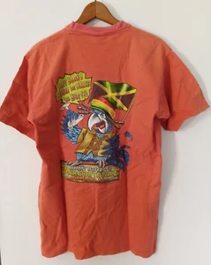 Vtg 1999 Jimmy Buffet Margaritaville Parrot T Shirt  Small S Orange Short Slve - Picture 1 of 5
