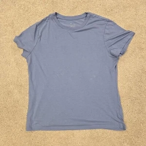 A New Day Women's T-shirt Pullover Short Sleeve Crewneck Teal Blue Green Sz L - Picture 1 of 6