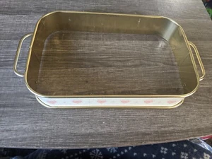 CORNING WARE METAL HOLDER FOR RECTANGULAR 7.5 X 12 INCH PYREX CASSEROLE PAN - Picture 1 of 6