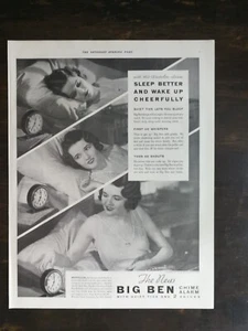 Vintage 1932 Big Ben Chime Alarm Clock Full Page Original Ad 424 C - Picture 1 of 1