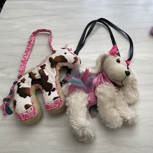 PLUSH Horse & Dog PURSES. Both In Great Condition And Very Cute! - Picture 1 of 12