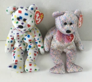 Ty Beanie Babies Set of 2: TY2K & 2001 Signature Bear NWT Retired! - Picture 1 of 2