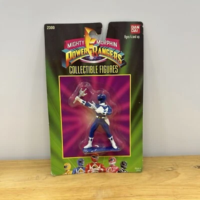 Figura Pequeña Bandai Mighty Morphin Power Rangers Blue Ranger #2300 1993 NUEVA Foto 1 de 4