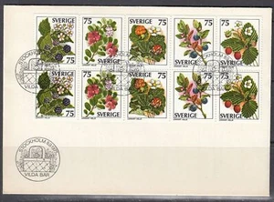 Suecia Scott 1215-9 FDC - Bayas - Imagen 1 de 1