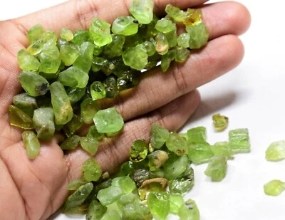 Bright Green Peridot For Strand Raw Rough 50 cts Healing Crystal Gemstone V5075 - Image 1 of 4