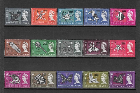 BRITISH SOLOMON ISLANDS 1966/7 SG 135a/52a USED Cat £7 Cover