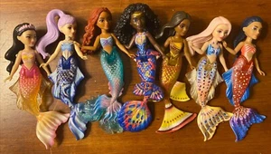 Disney The Little Mermaid Ariel and Sisters Small Doll Set Of 7 - Picture 1 of 9