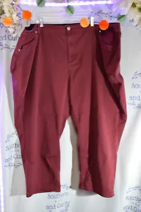 Catherines Sateen Stretch Jeans, Red Blush Sz 34WP - Picture 1 of 7
