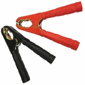 Red & Black Heavy Duty Insulated Battery Terminal Clamp Crocodile Clip Connector - Picture 1 of 1