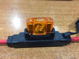Inline Blade Fuse Holder Maxi Type – 40 AMP 8AWG x 1 Plus 1 x 40AMP Fuse - Picture 1 of 7
