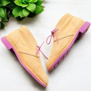 Cole Haan Lunagrand hellbraune Leder Chukka Stiefeletten orchidee lila Sohlen Größe 6,5 - Bild 1 von 9