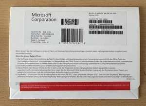 Microsoft Windows 10 Pro 64Bit Deutsch OEM COA KEY + DVD Neu Versiegelt - Photo 1/2
