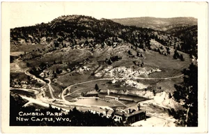 NEW CASTLE WYOMING CAMBRIA PARK RPPC Real Photo Postcard - Picture 1 of 2
