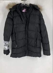 Canada Goose Mens Black Long Sleeve Hooded Fur Trim Full-Zip Parka Coat Size S - Picture 1 of 6