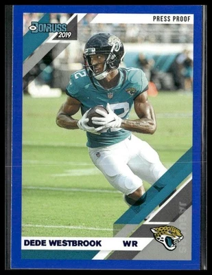 2019 Donruss #123 Dede Westbrook Press Proof Blue - Image 1 of 2