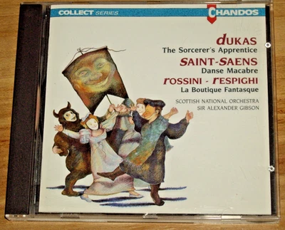 ALEXANDER GIBSON *UK Press CD ' DUKAS: Sorcerer's Apprentice & More' 1990 VGC+ - Image 1 of 3