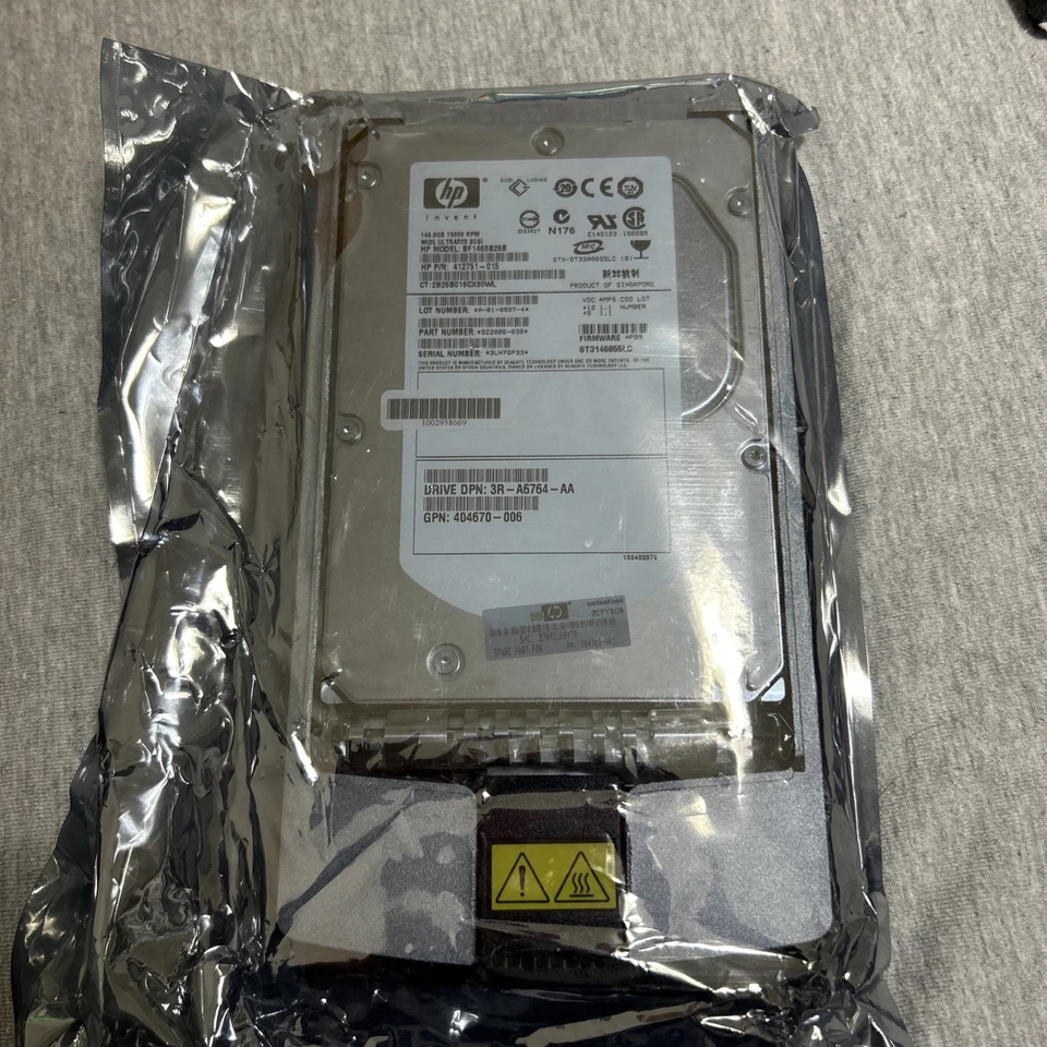bf1468b26b HP G2 146GB 15000 RPM SCSI ULTRA320 412751-015 404938-001 - Image 1 of 3