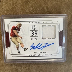 2019 Panini National Treasures Sebastian Janikowski #96 /49 (AU, MEM) - Picture 1 of 2