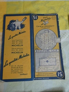 carte michelin 51 boulogne lille 1951 - Picture 1 of 1