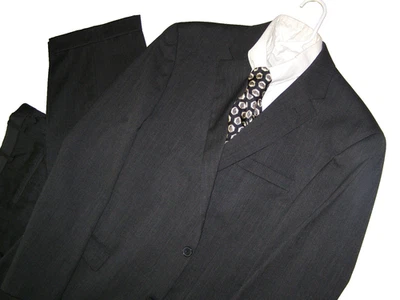 Traje AUSTIN REED Para Hombres Negro Gris Carbón 44L ¡Impresionante! Foto 1 de 4